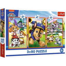 Trefl Mancs őrjárat mosolygós kutyák 3x80db-os puzzle - Trefl puzzle, kirakós