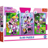Trefl Minnie egér és barátai - 3 x 80 darabos puzzle (34889)