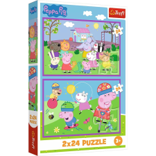 Trefl Peppa a játszótéren 2 x 24 darabos puzzle (34435) puzzle, kirakós
