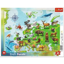 Trefl Puzzle 24 db - Európa Térképe Állatokkal (31341 TREFL) puzzle, kirakós