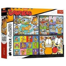 Trefl Puzzle Garfield Nem Szereti A Hétfőt 4x250 db-os 13344 (5900511133448) puzzle, kirakós