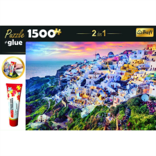 Trefl puzzle ragasztóval 1500 db - Tengerparti városrész puzzle, kirakós