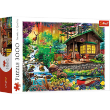Trefl Puzzle Trefl 3000 víkendház erdőben puzzle, kirakós