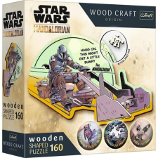 Trefl Puzzle Wood Craft: Star Wars, A Mandalóri és Grogu - 160 darabos puzzle fából (227259/20187) (20187) puzzle, kirakós