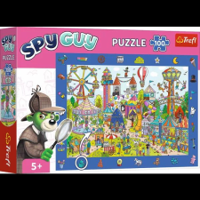 Trefl : Spy Guy Vidámpark nyomozós képkereső puzzle - 100 darabos puzzle, kirakós