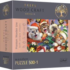 Trefl Trefl karácsonyi macskák fából készült kirakó puzzle, kirakós