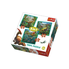 Trefl Trefl puzzle 3 az 1-ben - A dinoszauruszok csodás világa puzzle, kirakós