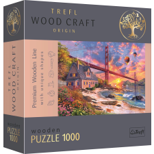 Trefl trefl wood craft origin puzzle naplemente a golden gate felett puzzle, kirakós