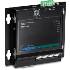 Trendnet 6-Port Industrial Gigabit PoE+ WallMount Front Acc. (TI-PG62F) hub és switch