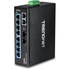 Trendnet Industrie Switch 10Port Gbit IP30 Metall (TI-G102) hub és switch