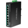 Trendnet TI-PE80 8-Port ipari Fast Ethernet PoE+ DIN-Rail Switch