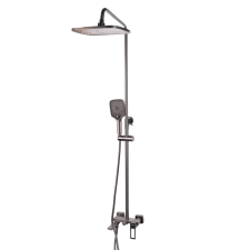  TRENDY&#039;S zuhanyoszlop, vékony, három funkcióval, szürke fürdőkellék