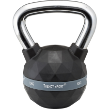 Trendy Kettlebell, füles súlyzó, fekete-króm, 10 kg, Trendy Premium kettlebell