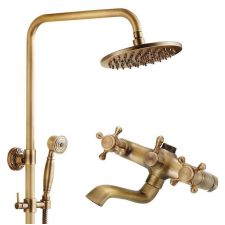 TRENDY S háromfunkciós zuhanyoszlop, bronz csaptelep