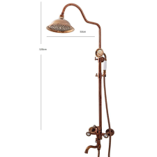 TRENDY S zuhanyzóoszlop, három funkcióval, rózsa, zuhanykabin felszereléssel csaptelep