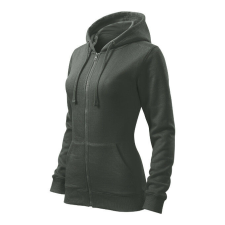 Trendy Zipper felső női sötét palakő XS női pulóver, kardigán