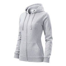  Trendy Zipper felső női világosszürke melírozott M