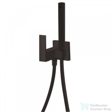 Tres Cuadro Exclusive Fali bidet csaptelep kézizuhannyal matt fekete 00612301NM csaptelep