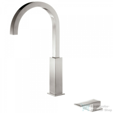 Tres CUADRO EXCLUSIVE magasított 2 üléses mosdócsaptelep, leeresztő nélkül, steel 00610504AC csaptelep