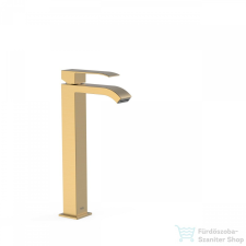 Tres CUADRO EXCLUSIVE magasított mosdó csaptelep, leeresztő nélkül, matt arany 00681001OM csaptelep