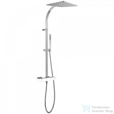 Tres - Cuadro Exclusive Termosztátos Zuhanyszett fejzuhannyal, kézizuhannyal fehér/króm 407395 csaptelep