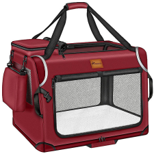 Tresko Přepravka pro psy a kočky 61 × 42 × 42 cm, červená szállítóbox, fekhely kutyáknak