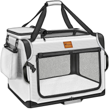Tresko Přepravka pro psy a kočky 83 × 58 × 58 cm, světle šedá szállítóbox, fekhely kutyáknak