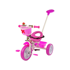 Tricikli PRO100 Pink Kosaras EVA Kerekek lábbal hajtható járgány