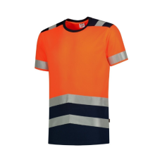 TRICORP Póló unisex T-Shirt High Vis Bicolor T01 fluoreszkáló narancssárga S méret