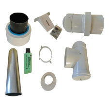 TRICOX KULCS60 koncentrikus külső fali szerelő csomag PPs/alu 80/125mm hűtés, fűtés szerelvény