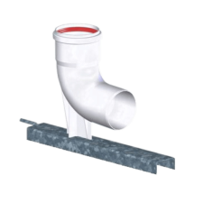  TRICOX PABK60 koncentrikus bekötő könyök 87° tartó sínnel PPs/alu 80/125mm hűtés, fűtés szerelvény