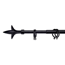 TRIDE fekete fém karnis 170-320 cm karnis, függönyrúd