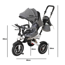 Trike Fix V3 háromkerekű tricikli, tolókarral szürke tricikli