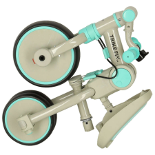TRIKE FIX V4 tricikli gyerekeknek árnyékoló tetővel, tolókarral, kék-szürk tricikli