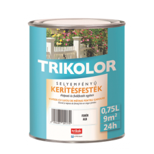 Trilak TRIKOLOR SELYEMFÉNYŰ KERÍTÉSFESTÉK 0,75L ANGOL VÖRÖS akrilfesték