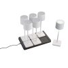 Trio Fernandez R54096631 6db-os tölthető kültéri asztali lámpa dokkolóval, 1,5W LED, 2700-4000-6000K, 130 lm, IP54