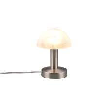 Trio Fynn II dizájn asztali lámpa matt nikkel világítás