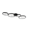 Trio Groovy fekete LED mennyezeti lámpa (TRI-642110432) LED 1 izzós IP20