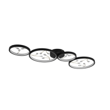 Trio Groovy fekete LED mennyezeti lámpa (TRI-642110432) LED 1 izzós IP20 világítás