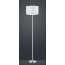 Trio Hotel állólámpa szatin króm, fehér E27 világítás