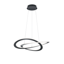Trio Oakland antracit LED függesztett lámpa (TRI-321710142) LED 1 izzós IP20 világítás
