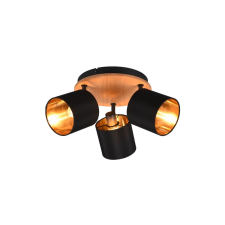 Trio Tommy fekete-arany mennyezeti lámpa (TRI-R81333930) E14 3 izzós IP20 világítás
