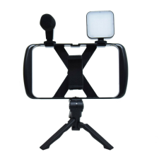 Tripod vlogoláshoz - mikrofonnal, vakupapuccsal tripod