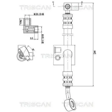 TRISCAN hidraulikus cső, kormányzás 8516 14002 autóalkatrész