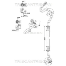 TRISCAN kis-/nagynyomású cső, klímaberendezés TRISCAN 9010 16049 autóalkatrész