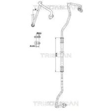 TRISCAN kis-/nagynyomású cső, klímaberendezés TRISCAN 9010 16069 autóalkatrész