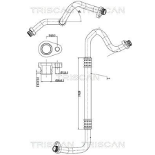 TRISCAN kis-/nagynyomású cső, klímaberendezés TRISCAN 9010 28009 autóalkatrész