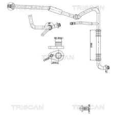 TRISCAN kis-/nagynyomású cső, klímaberendezés TRISCAN 9010 28069 autóalkatrész