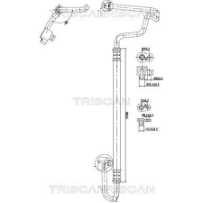 TRISCAN kis-/nagynyomású cső, klímaberendezés TRISCAN 9010 29006 autóalkatrész