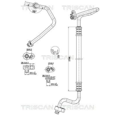 TRISCAN kis-/nagynyomású cső, klímaberendezés TRISCAN 9010 29032 autóalkatrész